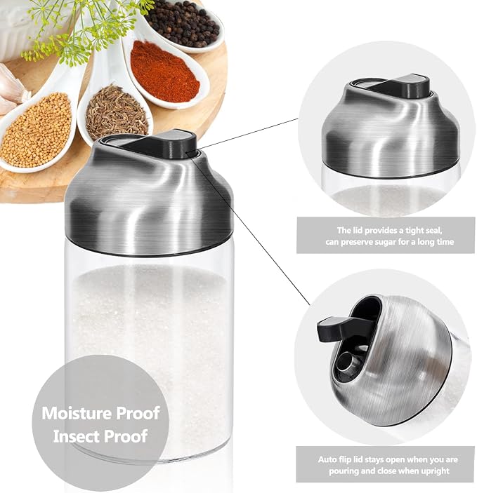 Aelga Glass Sugar Dispenser - Image 4