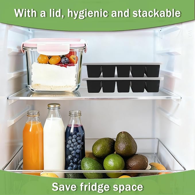 Ice Cube Trays for Freezer, 2 Pack Easy Release Slicone Ice Cube Tray - Image 4