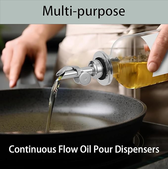 Pafusen 6 Pack Weighted Liquor Pour Spout, Auto Flip Olive Oil Dispenser Spout - Image 4
