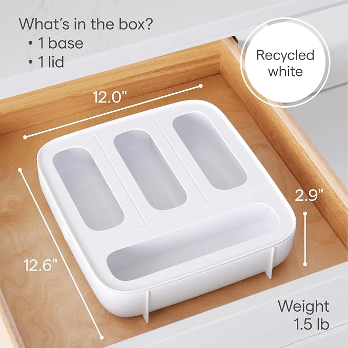 YouCopia StoraBag Food Bag Dispenser, Family Size 4-Slot, Plastic Sandwich Bags - Image 4