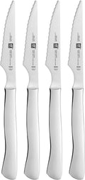 ZWILLING 4-pc Stainless Steel Serrated Steak Knife Set, made in Spain by Zwilling