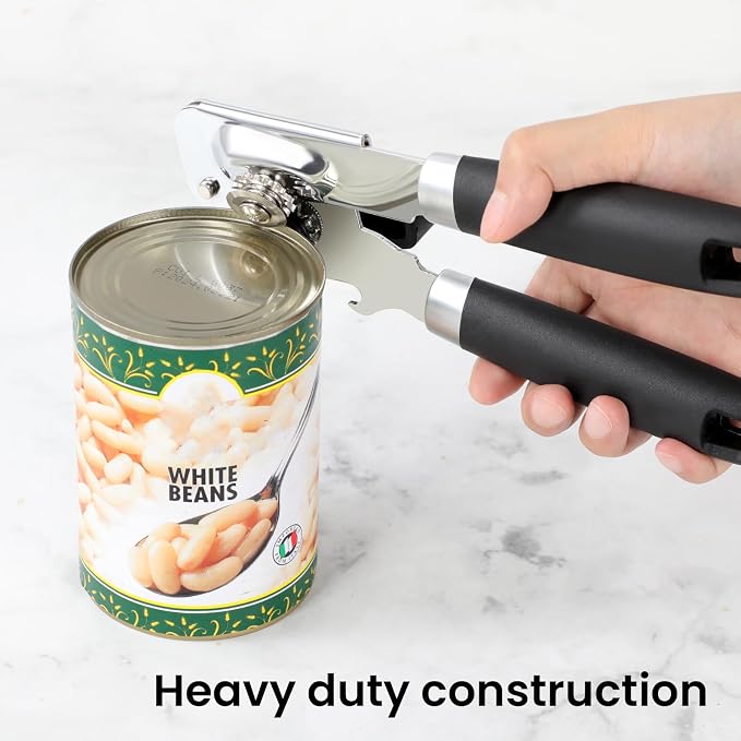 Manual Can Opener with Magnet Lid Lifter, Heavy Duty Handheld Tin Opener and - Image 5