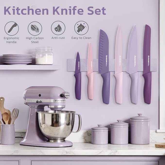 Astercook Knife Set, 13 Pieces Kitchen Knives Set - Image 4