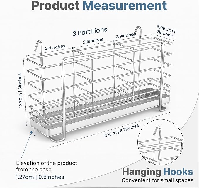 KESOL 304 Stainless Steel Utensil Drying Rack - Image 2