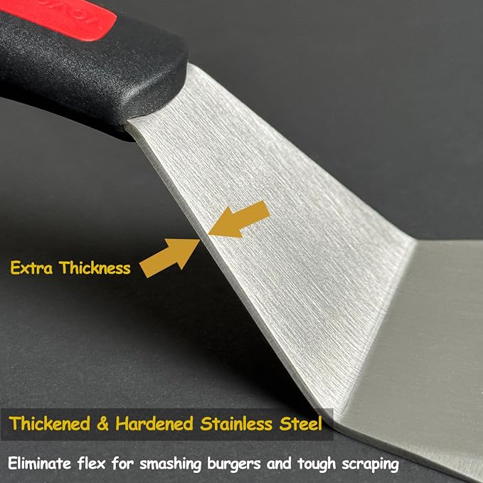 Professional Metal Spatula for Cast Iron Skillets and Flat Top Grills, Full - Image 3