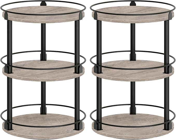 YATINEY Spice Rack, 3-Tier Turntable Organizer, Rotating Spice Rack Organizer by Yatiney