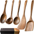Wooden Spoons for Cooking, Nonstick Cooking Utensil Set by HEFILD