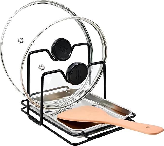 Pot Lid Holder While Cooking, 304 Stainless Steel Spoon Rest by Unknown