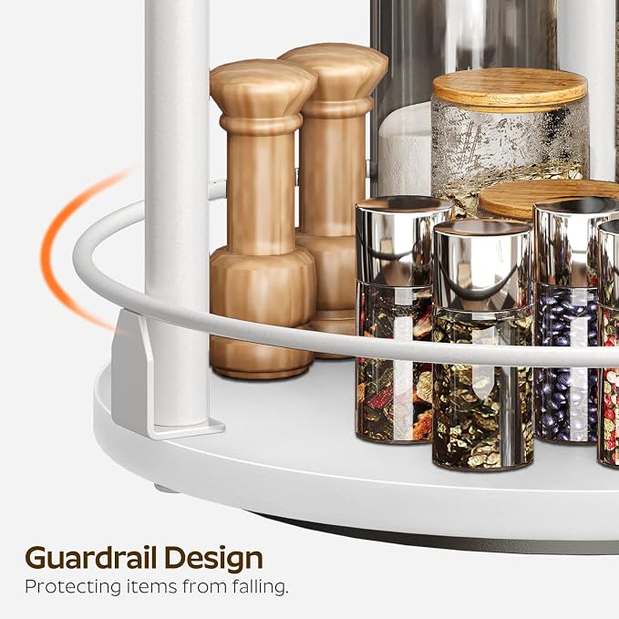 YATINEY Spice Rack, 2-Tier Turntable Organizer - Image 5