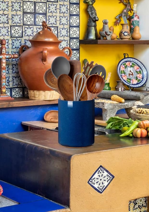 Nucookery Utensil Holder, 6.4" Ceramic Kitchen Utensil Holder - Image 6
