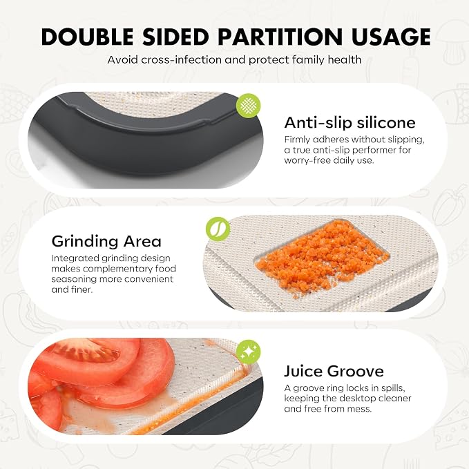 Sumzzz Titanium Cutting Board for Kitchen, Cutting Board Double Sided Food Grade - Image 6