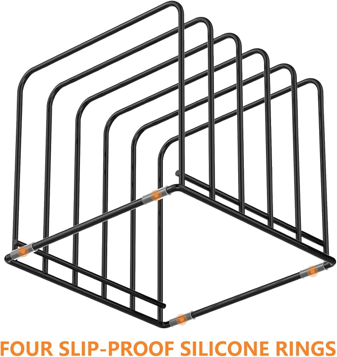 KORRTFID Kitchen Cabinet Organizer, Steel Cookware Holder, Divided Holder - Image 7