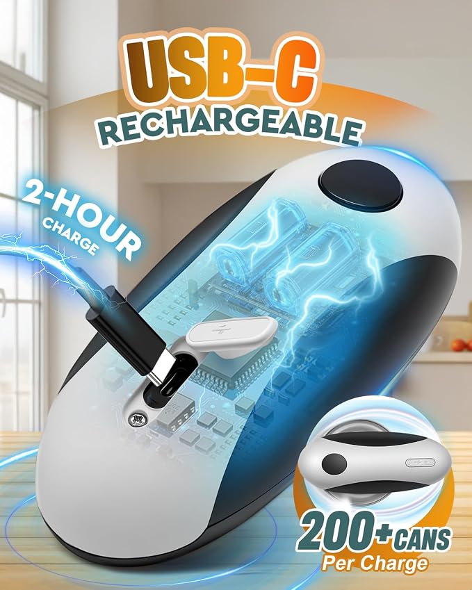 Zoomsnail Electric Can Opener, Automatic Rechargeable Can Openers - Image 5