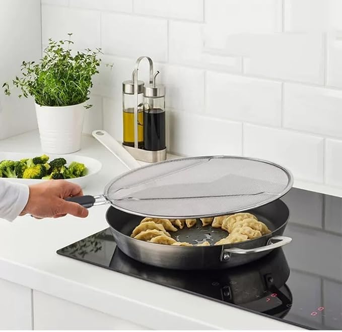 Splatter Screen for Frying Pan, Stainless Steel Grease Splatter Guard Splatter - Image 6