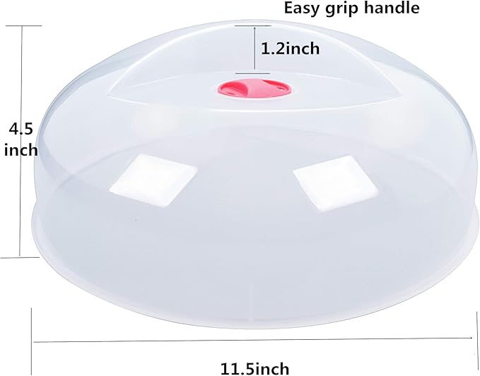 Large Microwave Cover for Food Easy Grip Microwave Splatter Cover Guard Lid - Image 4
