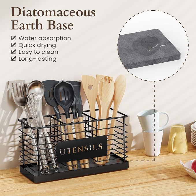 THYGIFTREE Utensil Holder for Kitchen Counter - Image 2