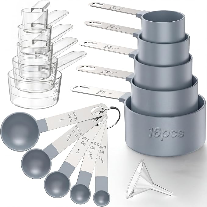 16PCS Measuring Cups and Spoons Set, Measuring Spoon Set by CreateHarmonyWithYourPet