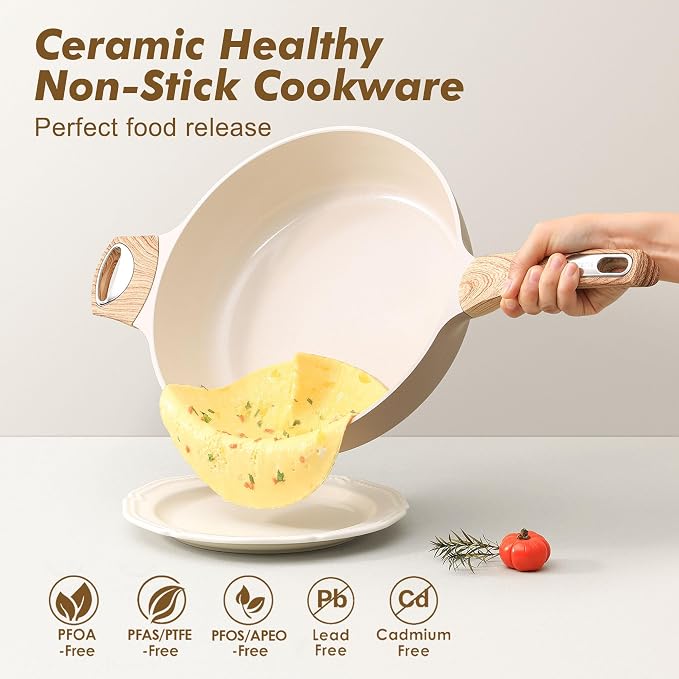 SENSARTE Ceramic Nonstick Frying Pan Skillet - Image 2