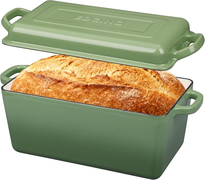 EDGING CASTING Enameled Cast Iron Dutch Oven, Oblong Bread Oven by EDGINGCOOKWARE