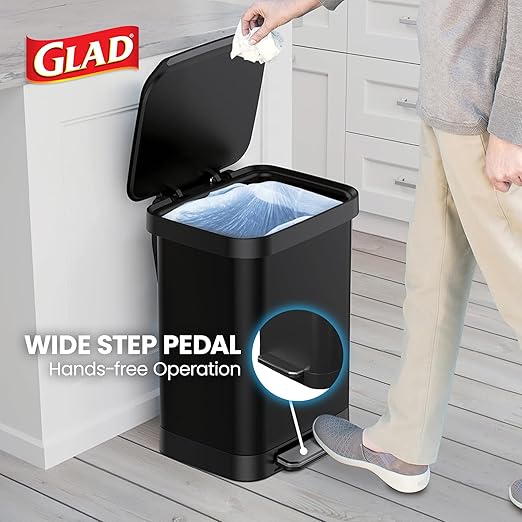 Glad Stainless Steel Step Trash Can, Series 2 - Image 4