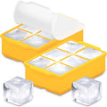 KitchFort Large Silicone Ice Cube Tray, Easy Release 2" Big Ice Cubes by KitchFort