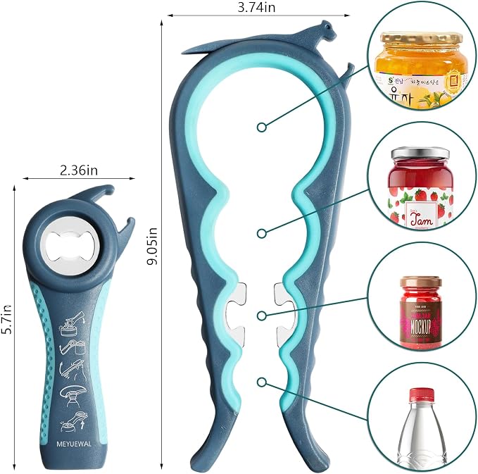 Jar Opener, 6 In 1 Bottle Opener Can Opener - Image 5