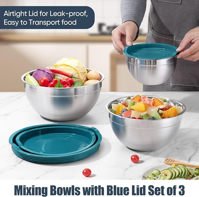 P&P CHEF Blue Mixing Bowls - Image 4
