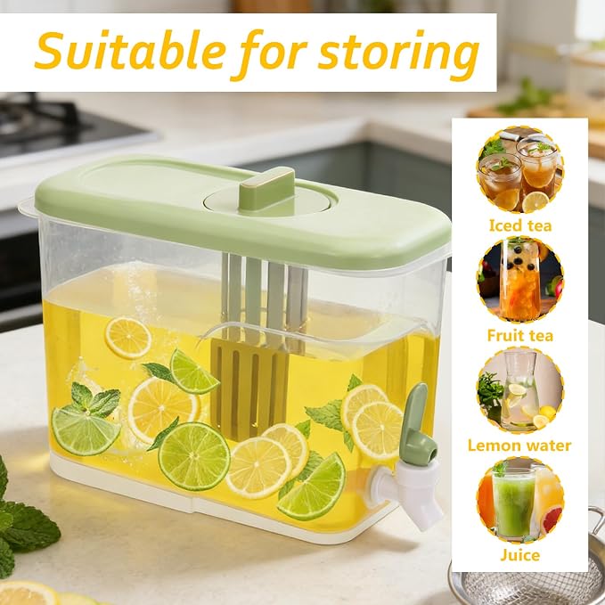 2 Pack Drink Dispenser for Fridge 1 Gallon Water Dispenser for Party Upgraded - Image 4