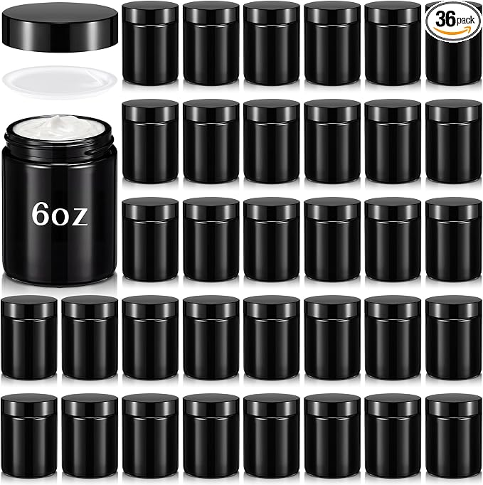 Domensi 36 Pcs Bulk 6oz Glass Jars by Domensi