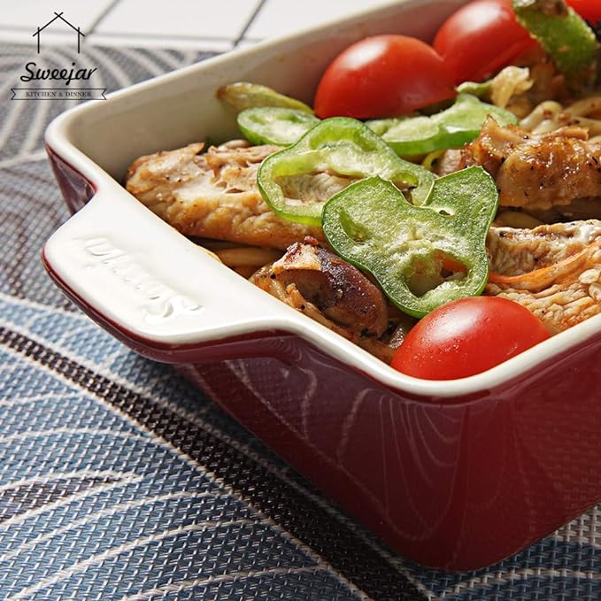 Sweejar Ceramic Baking Dish, Rectangular Small Baking Pan - Image 4