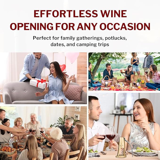 Forge Quality Compact Vertical Lever Corkscrew Wine Opener - Image 6