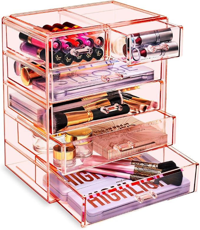 Sorbus Acrylic Makeup Organizer Set, 6-Drawer Vanity & Countertop Cosmetic by Sorbus