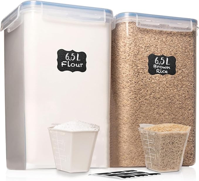 WHITE FEATHER SUPPLIES 2 PC Large Food Storage Containers by WhiteFeather