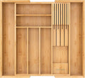 TIOPGHAD Bamboo-Silverware-Drawer-Organizer-Kitchen, Expandable Utensil Holder by TIOPGHAD