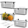 MaraFansie Hanging Wire Baskets Kitchen Storage Basket Adhesive and Screws by MakeStorageMoreFun
