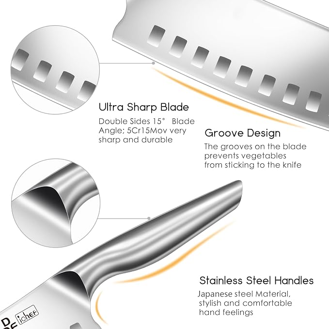 DDF iohEF Kitchen Knife Set, 4 Piece Professional Ultra Sharp Knives Set - Image 3