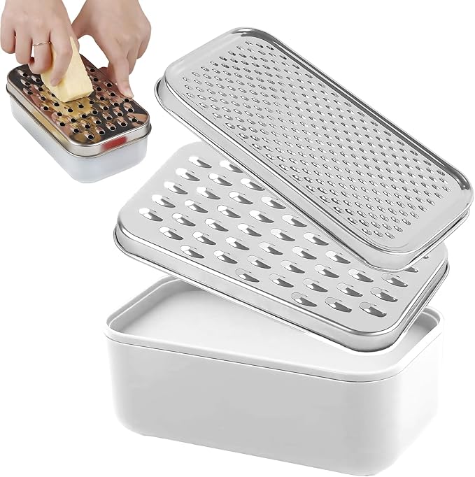 Cheese Grater With Container Box, Grater Cheese Shredder, 2 In1 Fruit Vegetable by Gyinere