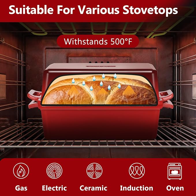 Wildone Enameled Cast Iron Bread Loaf Pan - Image 4