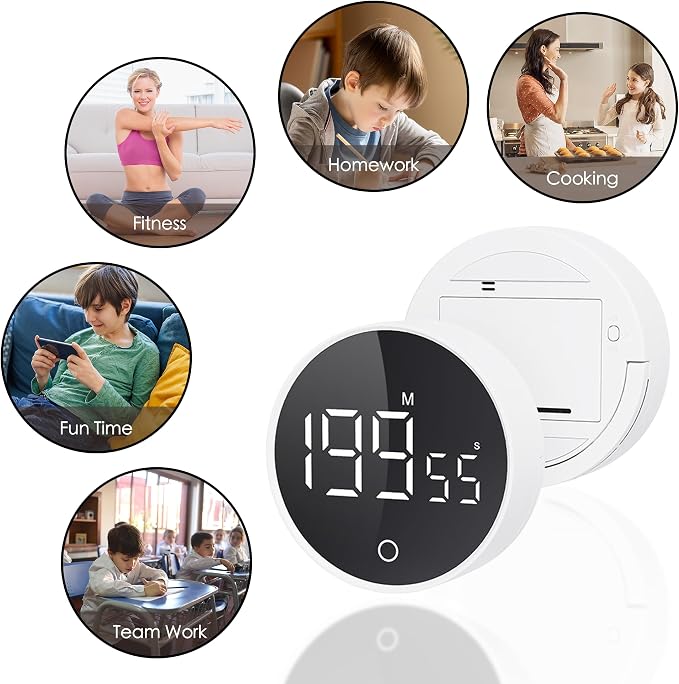 Digital Kitchen Timers, Visual timers Magnetic Countdown Countup Timer Large - Image 9