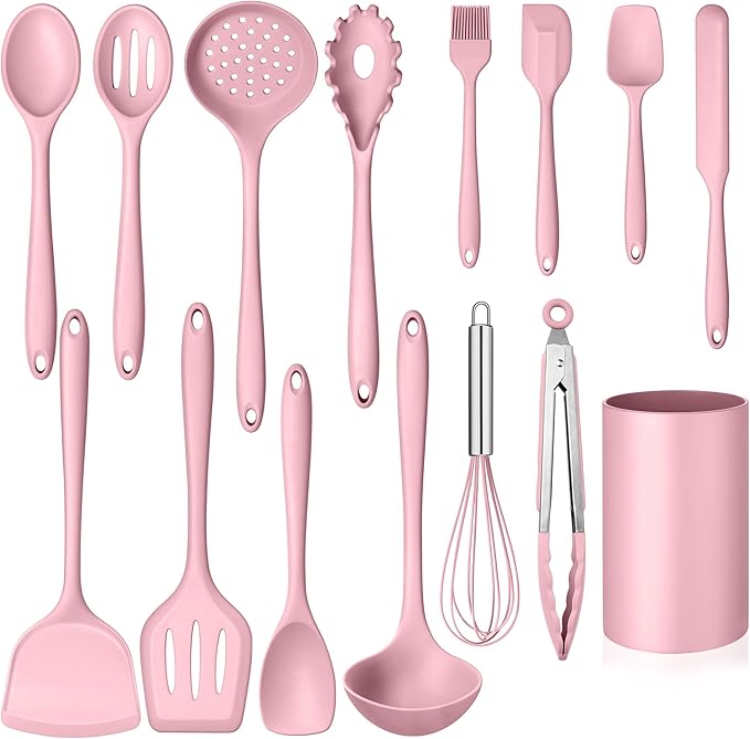 Homikit 15-Piece Kitchen Utensil Set, Silicone Cooking Utensils Spatula Set by Homikit