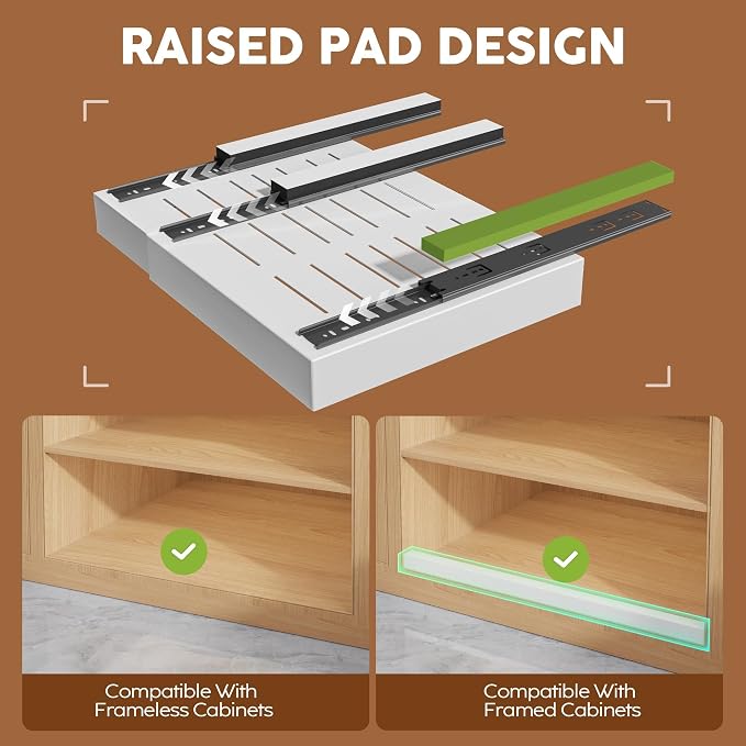 Seinloes 4 Pack Expandable Width Pull Out Cabinet Organizer 21" Deep - Image 2