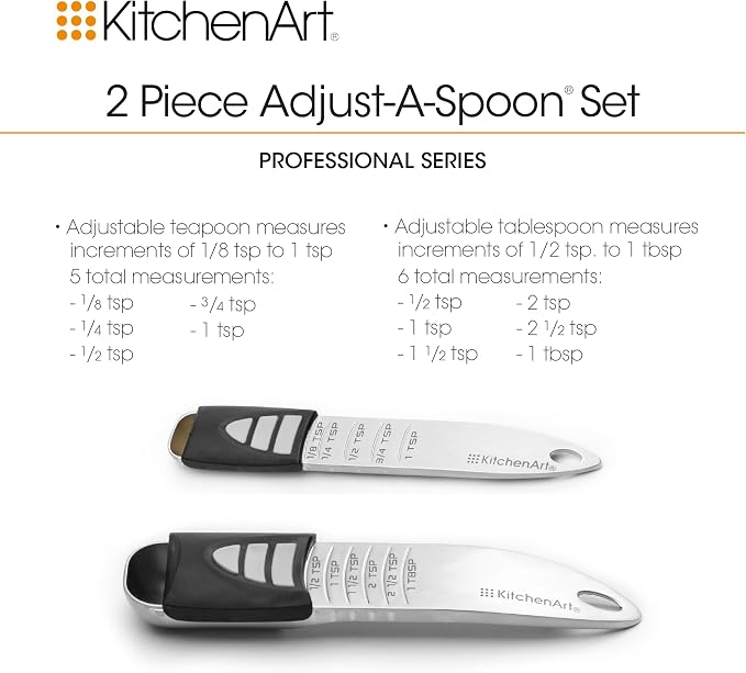 KitchenArt Pro Adjustable Measuring Set, Includes Adjustable Tablespoon - Image 5
