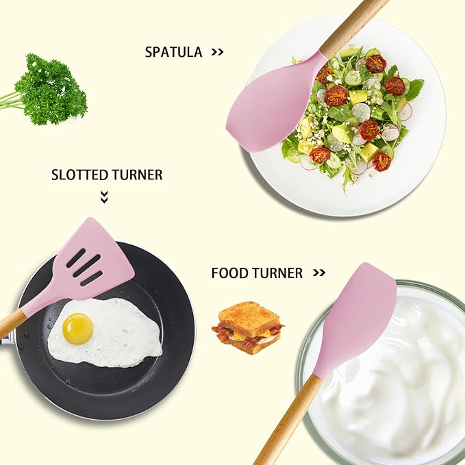 MIBOTE Silicone Cooking Kitchen Utensils Set - Image 6