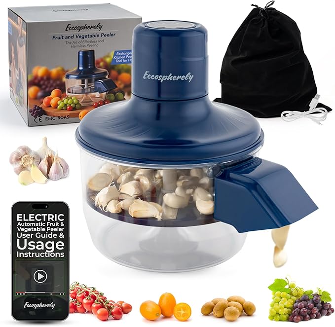 Automatic Electric Peeler, 1300mAh Cordless Rechargeable Fruit & Vegetable by Unknown