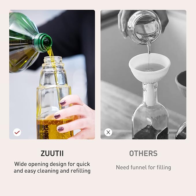 Zuutii Olive Oil Dispenser, Drip Free Spout Oil Container - Image 5