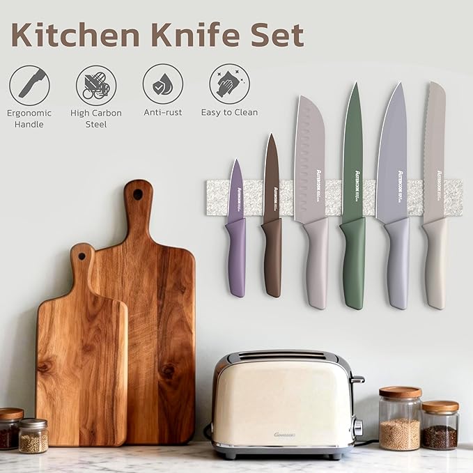 Astercook Knife Set, 13 Pieces Kitchen Knives Set - Image 4