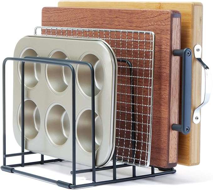 Cutting Board Organizer, Kitchen Cabinet Organizer, Divided Rack by Unknown