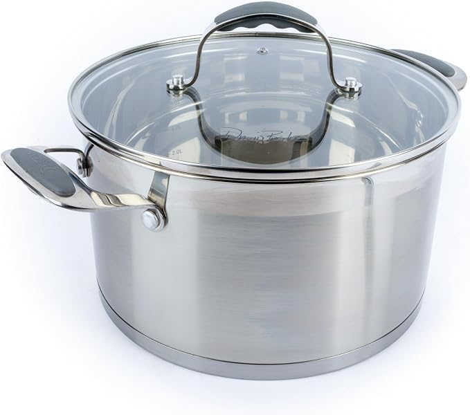 David Burke Stature Stainless Steel 6.25-Quart Dutch Oven by David+Burke