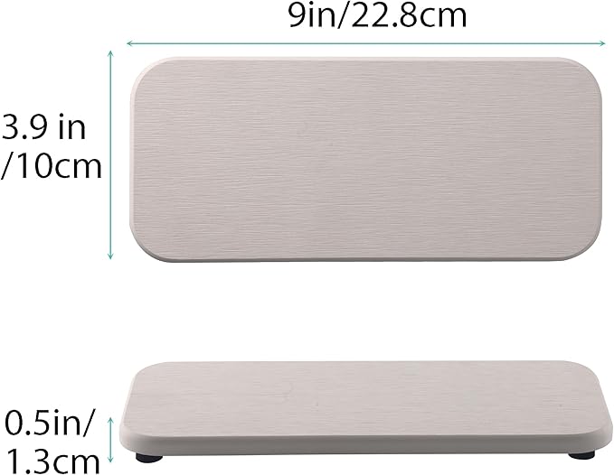 NiuYichee 2 Pcs Water Absorbing Stone Trays, Kitchen/Bathroom Sink Soap Dish - Image 3