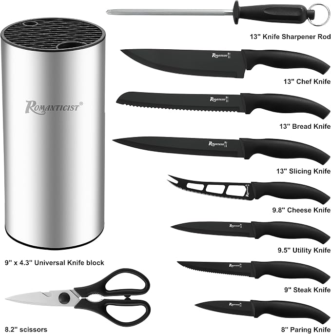ROMANTICIST Knife Set, 10 Pieces Knife Block Set - Image 2